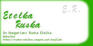 etelka ruska business card